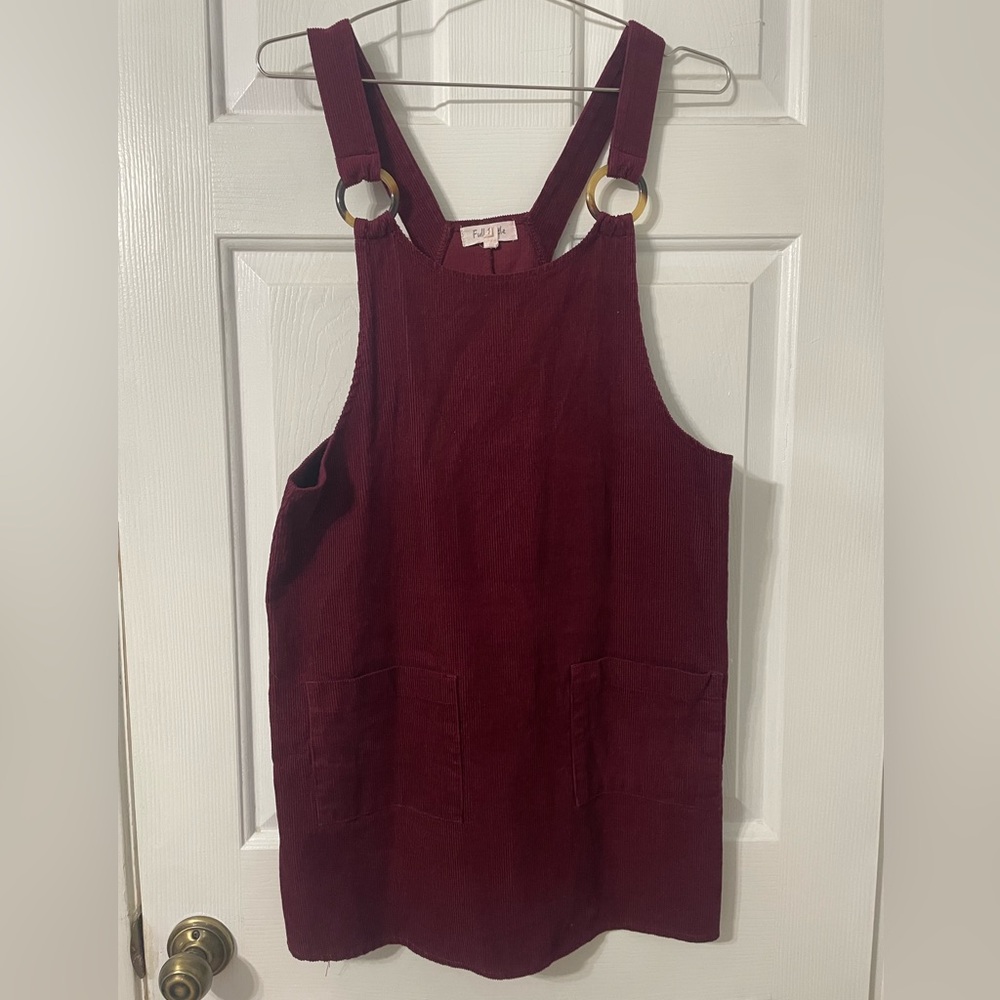 Maroon corduroy dress